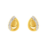 22k Yellow Cubic Zirconia Stud Fancy Earrings with gold weight of 1.97g
